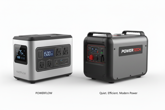 Portable power station and enclosed inverter generator side by side comparison for home backup and outdoor use