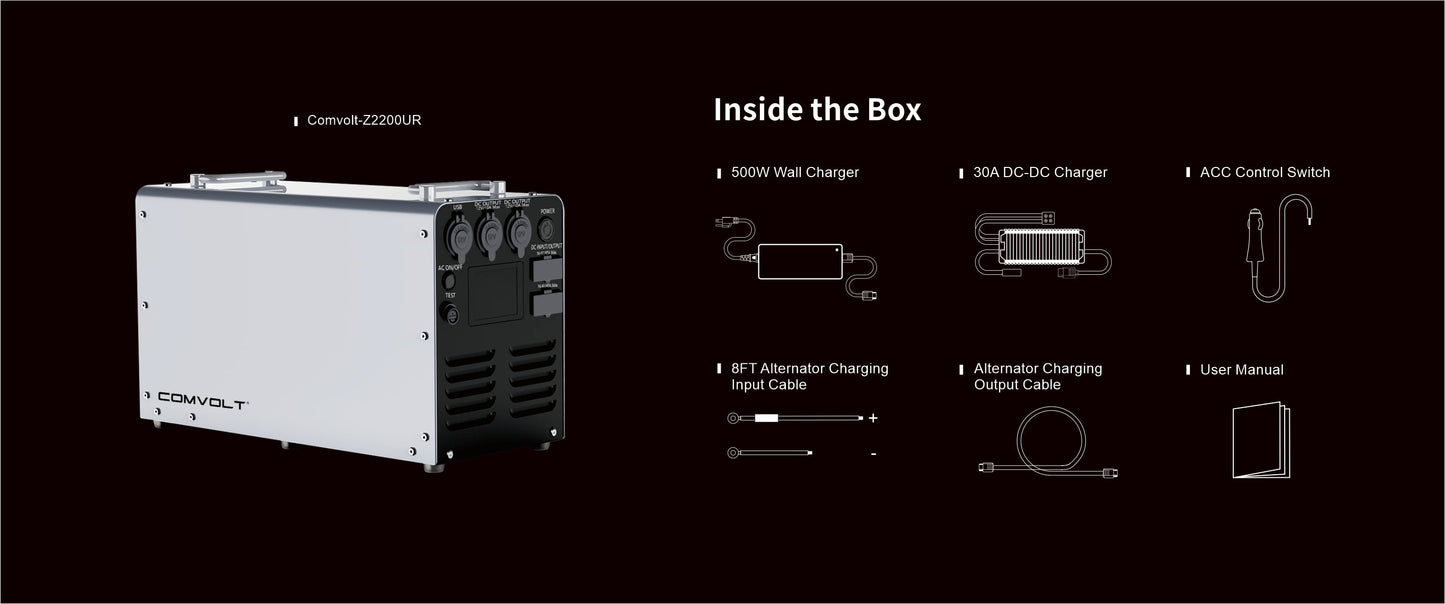 COMVOLT 2200 Portable Power Station | 2201Wh LiFePO₄ Battery | Portable Power Hub