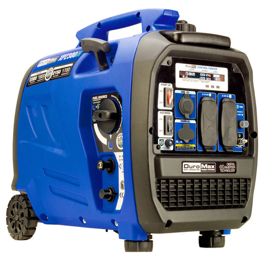 DuroMax 2,300 Watt Portable Dual Fuel Inverter Generator - Quiet, Low THD