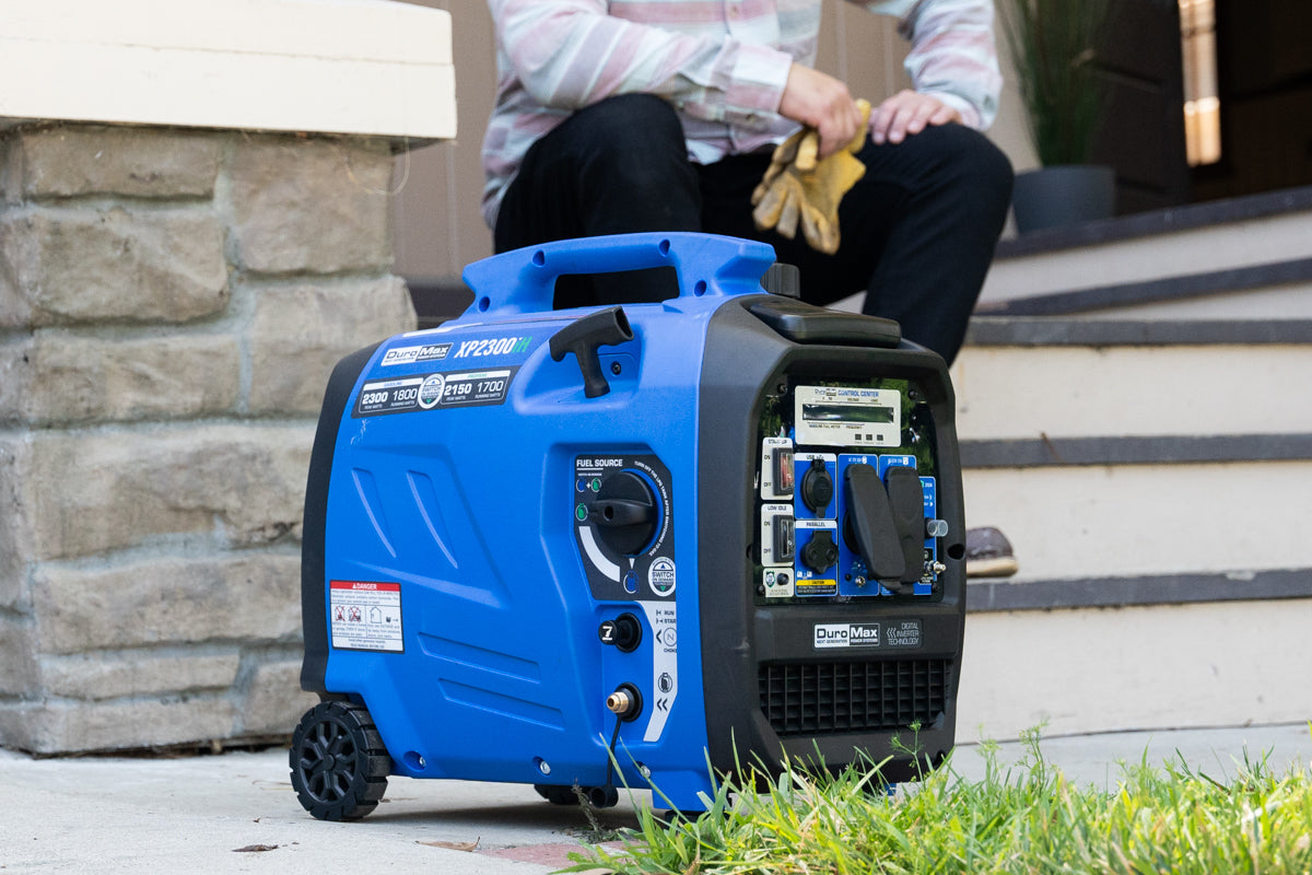 DuroMax 2,300 Watt Portable Dual Fuel Inverter Generator - Quiet, Low THD