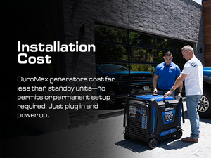 DuroMax 11,000 Watt Portable Tri Fuel Inverter Generator - Quiet, Low THD
