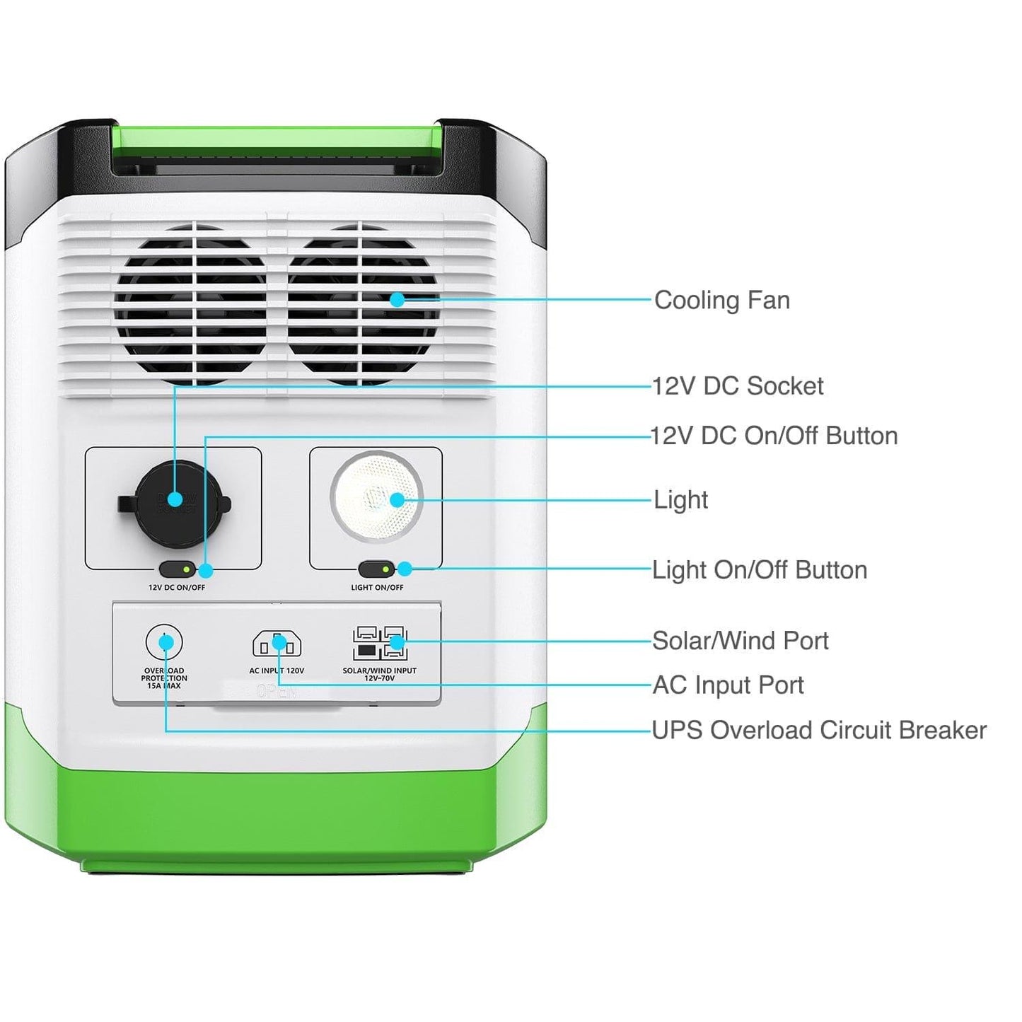 High Capacity Expandable Lithium 1800 Power Station