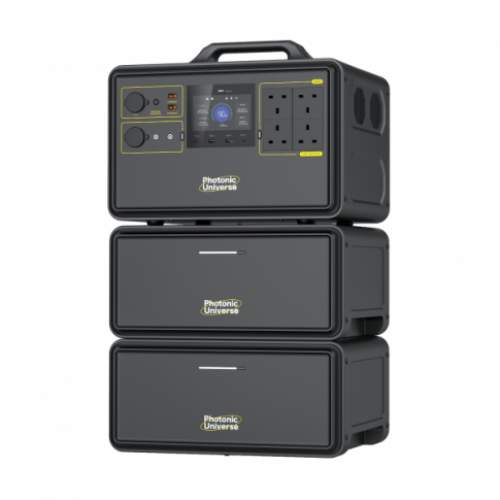 2400W 4480Wh portable power station set with an expansion battery